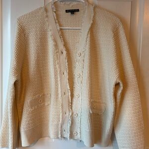 Cream Crop Cardigan, Adrianna Papell, NWOT